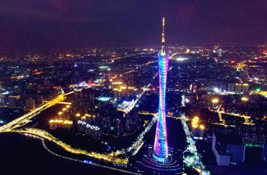 广州塔小蛮腰灯光秀LED广告